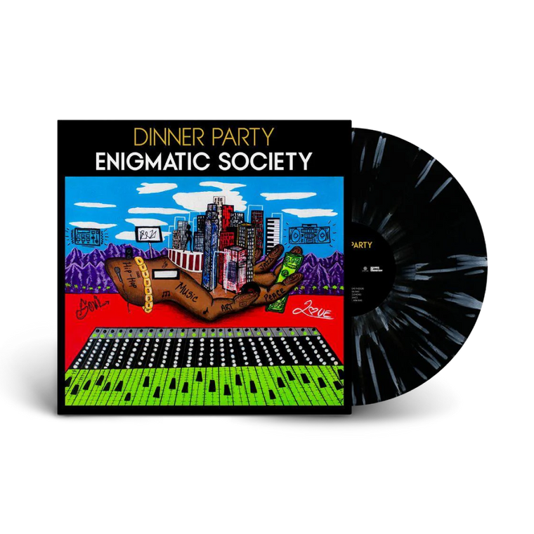 Dinner Party / Enigmatic Society LP Black and White Splatter Vinyl
