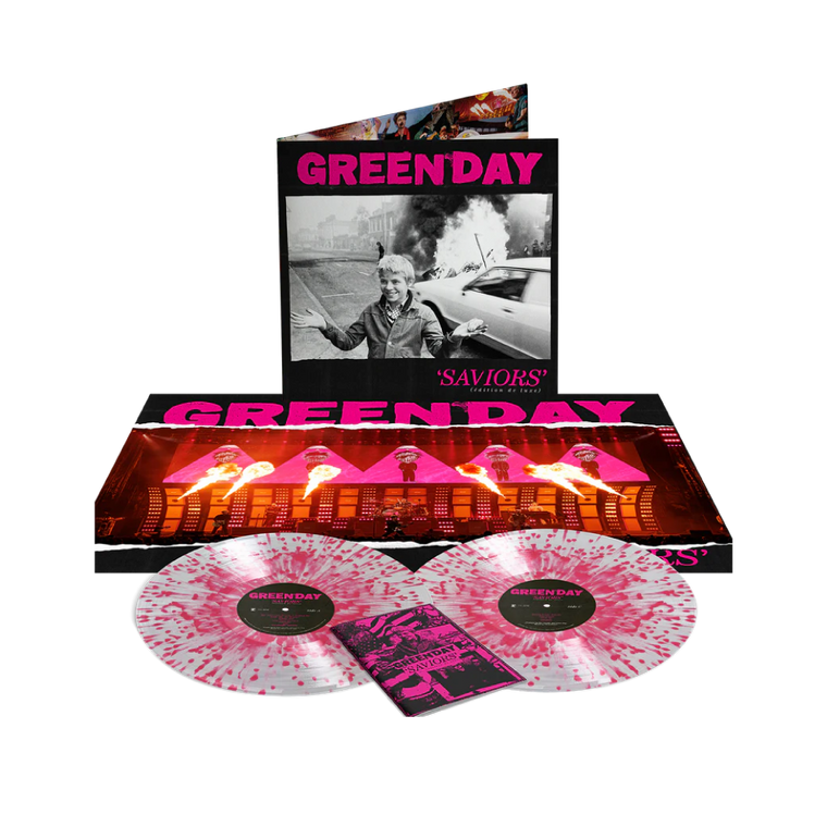 Green Day / Saviors 2xLP Clear with Pink Splatter Vinyl