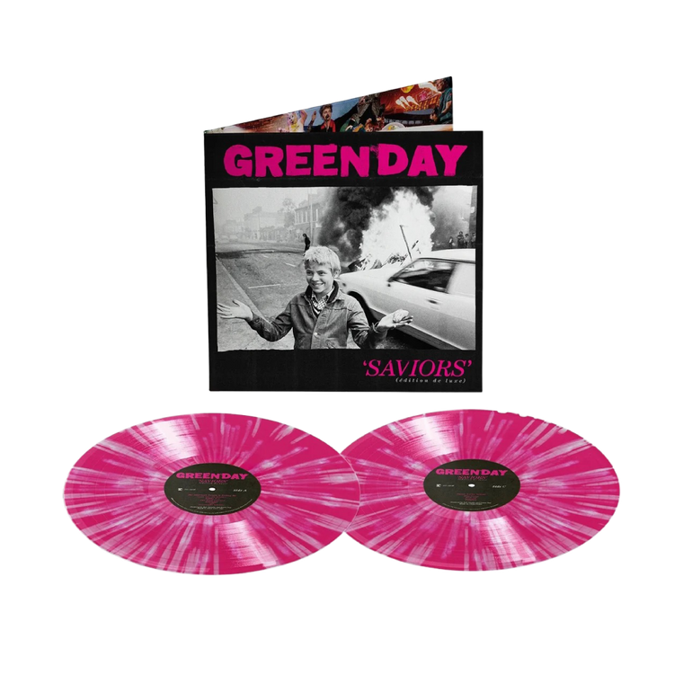 Green Day / Saviors 2xLP Hot Pink with White Splatter Vinyl