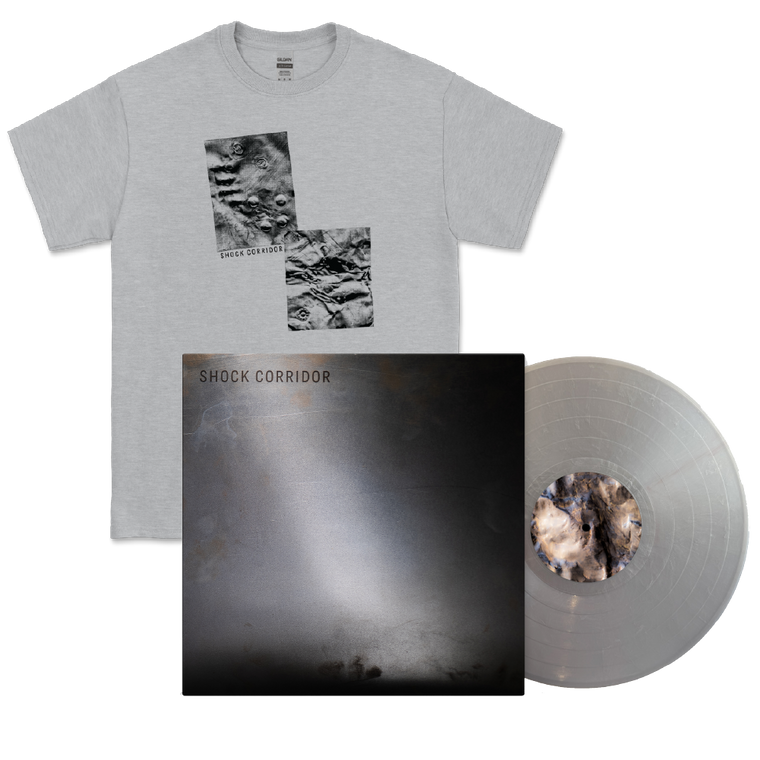 Shock Corridor / Shock Corridor LP Metallic Grey Vinyl & Metal Grey Tee Bundle
