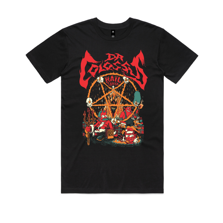 Dr. Colossus / Hail Santa Black T-Shirt