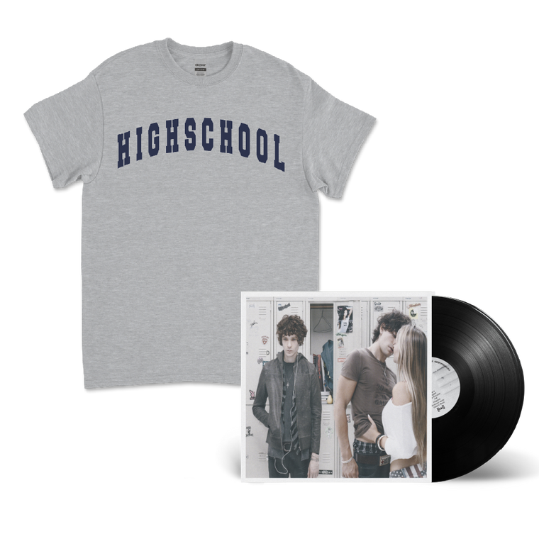 HighSchool Varsity Grey T-Shirt  & Black Vinyl LP Bundle