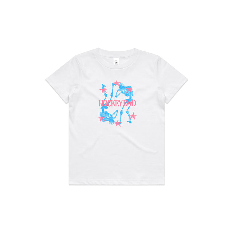 Hockey Dad / Skele-Stars Kids T-Shirt White