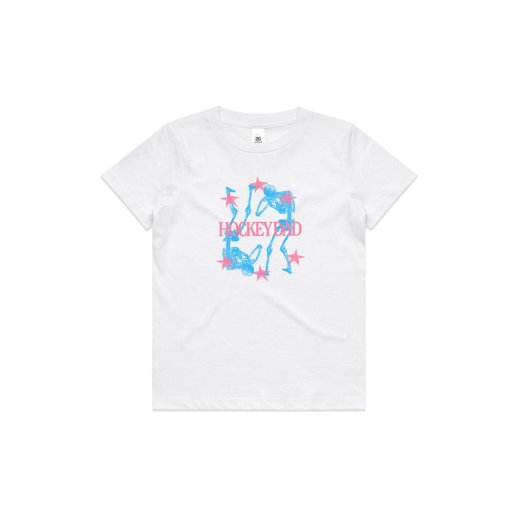 Hockey Dad / Skele-Stars Kids T-Shirt White