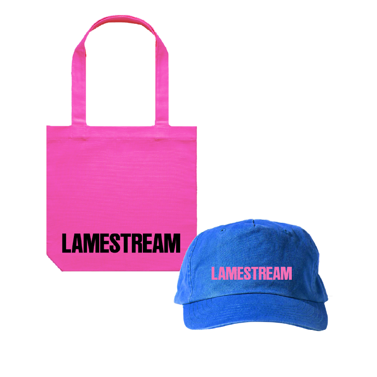 Lamestream / Blue Cap & Pink Tote