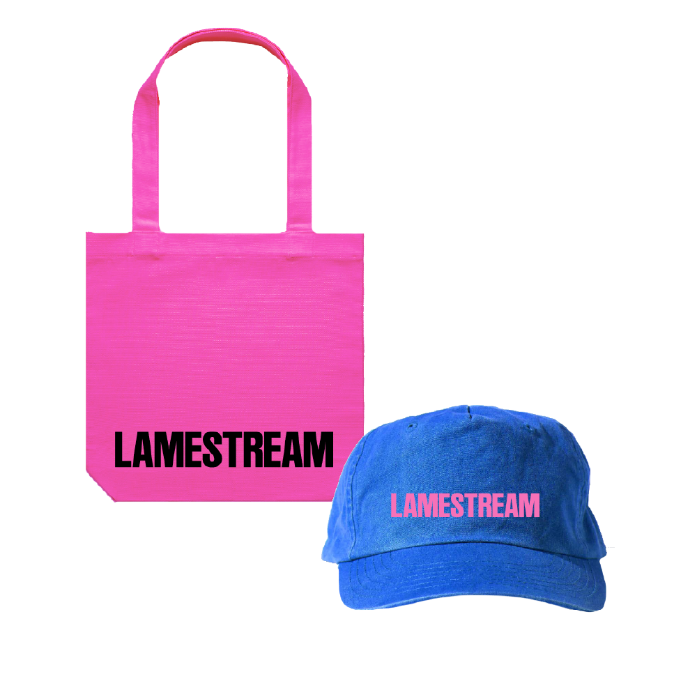Lamestream / Blue Cap & Pink Tote
