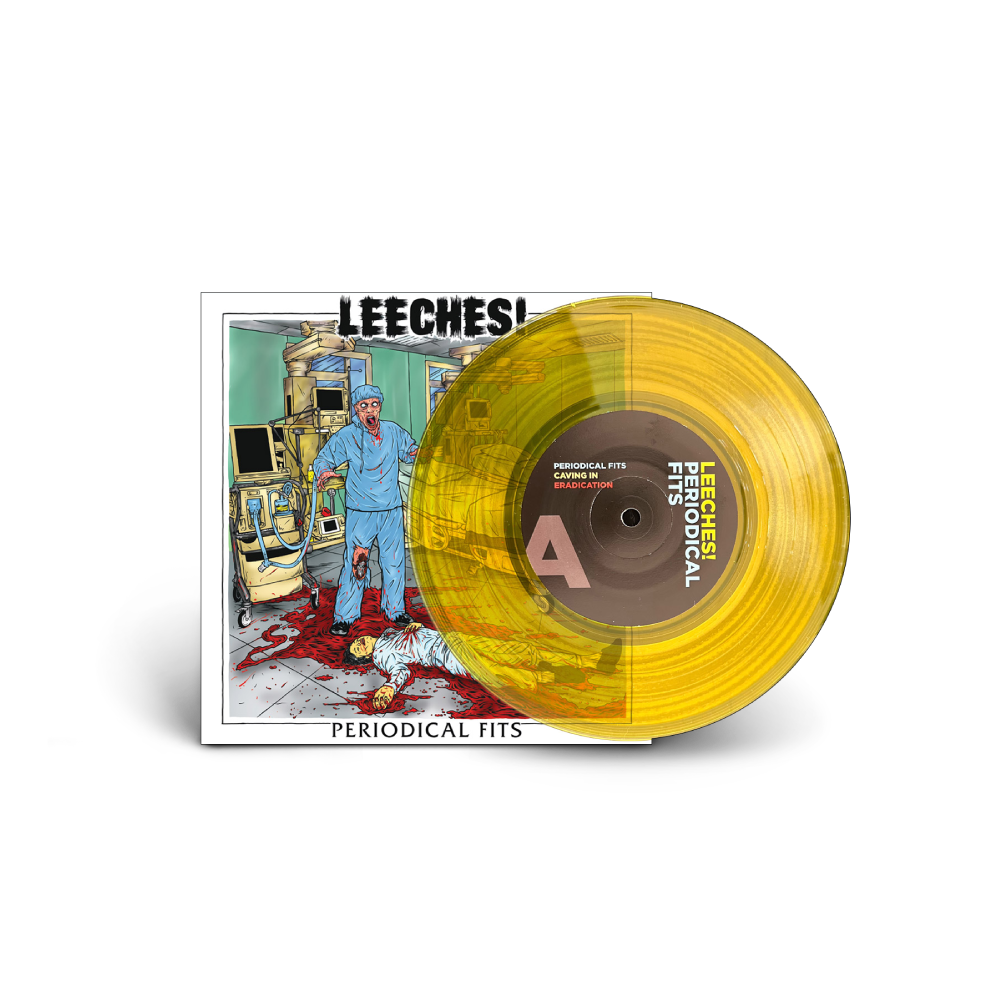 LEECHES! / Periodical Fits 7" Limited Edition Piss Yellow Vinyl