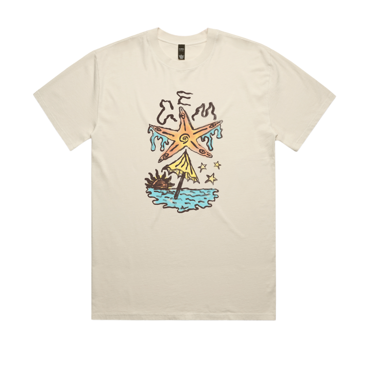 Meg Washington / GEM Beach Faded Ecru T-Shirt