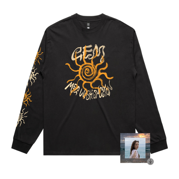 Meg Washington / GEM Sun Faded Black Longsleeve & Digital Download ...