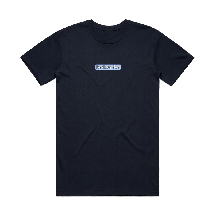 Hockey Dad / Embroidered Logo T-Shirt Navy