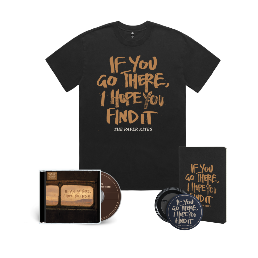 The Paper Kites / If You Go There, I Hope You Find It CD, Black T-Shirt, Journal & Badge ***PRE-ORDER***