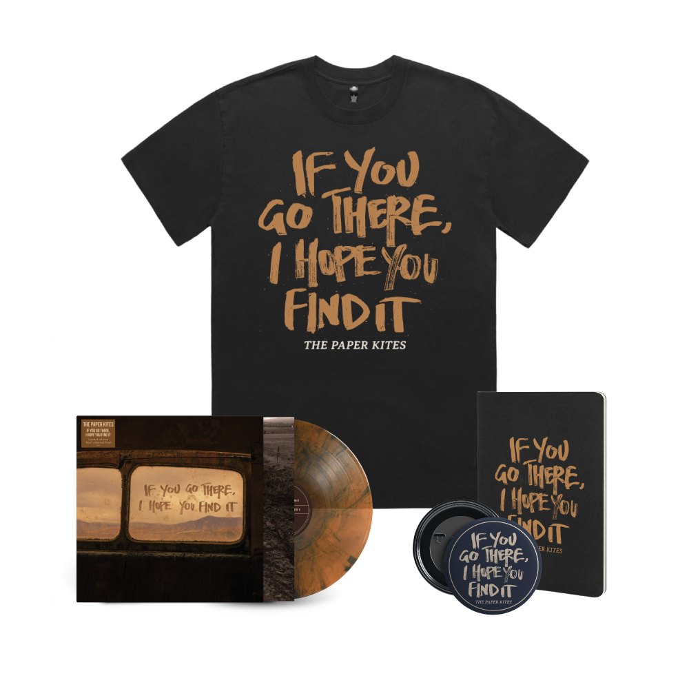 The Paper Kites / If You Go There, I Hope You Find It LP Rust Vinyl, Black T-Shirt, Journal & Badge ***PRE-ORDER***