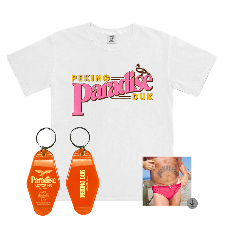 Peking Duk / Paradise White T-Shirt, Keyring & Digital Download