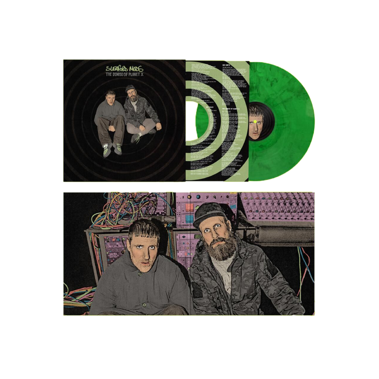 Sleaford Mods / The Demise Of Planet X LP Neon Green Marble Vinyl w/ Glow In The Dark Sleeve
