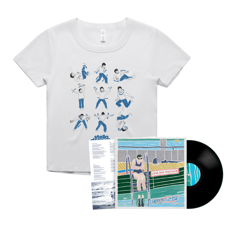 Stella Donnelly / Love and Fortune LP Black Vinyl & White Baby T-Shirt Bundle
