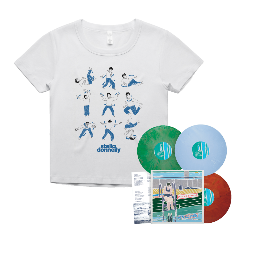 Stella Donnelly / Love and Fortune LP Regrind Colour Lucky Dip Vinyl & White Baby T-Shirt Bundle