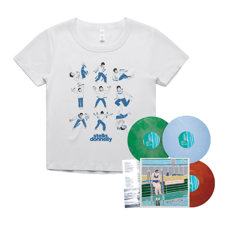 Stella Donnelly / Love and Fortune LP Regrind Colour Lucky Dip Vinyl & White Baby T-Shirt Bundle