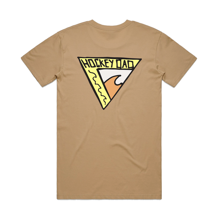 Hockey Dad / "Sponno" (Wave Triangle) T-Shirt Tan