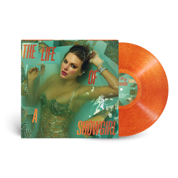 Taylor Swift / The Life Of A Showgirl LP Sweat And Vanilla Perfume Portofino Orange Glitter Vinyl