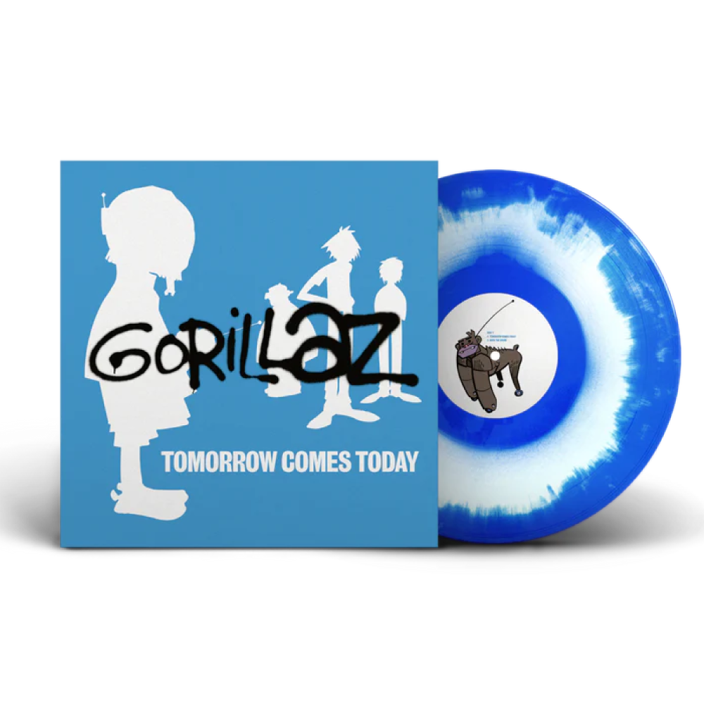 Gorillaz / Tomorrow Comes Today LP White & Blue Colour-In-Colour Vinyl