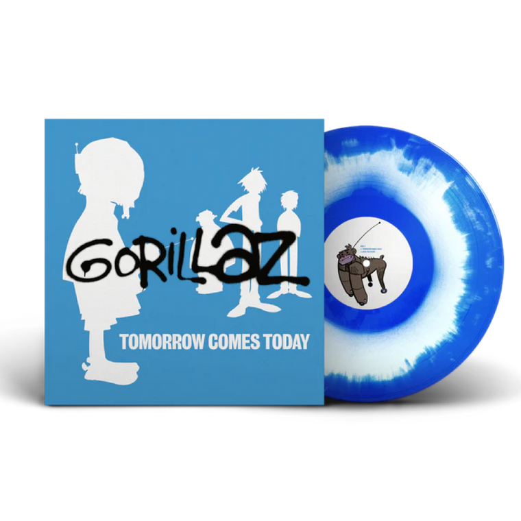 Gorillaz / Tomorrow Comes Today LP White & Blue Colour-In-Colour Vinyl