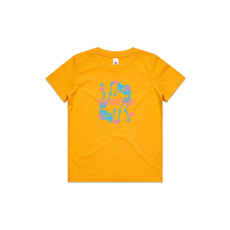 Hockey Dad / Skele-Stars Kids T-Shirt Yellow