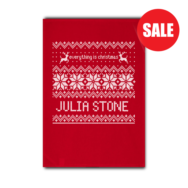 Everything is Christmas / Red Tea Towel