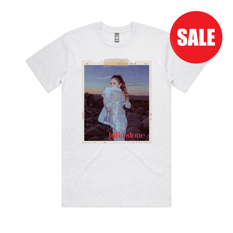 Julia Stone / Polaroid / White Marle T-Shirt
