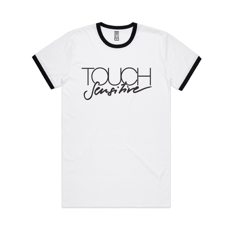 Touch Sensitive Logo / White Ringer T-Shirt