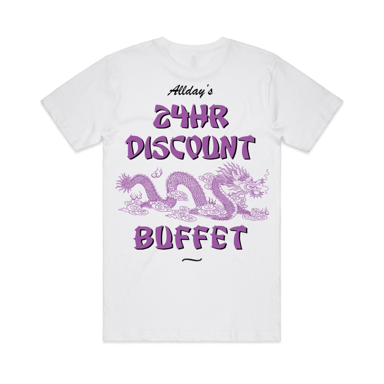 Allday / Allday's 24Hr Discount Buffet / White T-Shirt