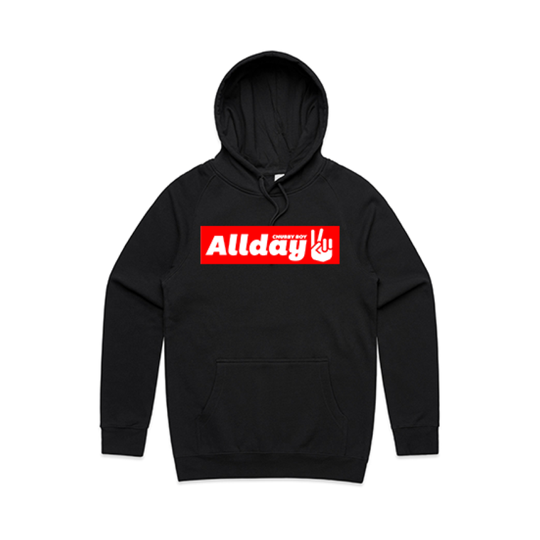 Allday / Peace Sign Black Hood