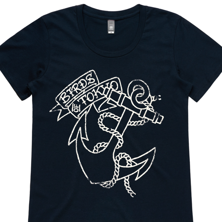 Birds Of Tokyo / Anchor Navy Women's T-Shirt