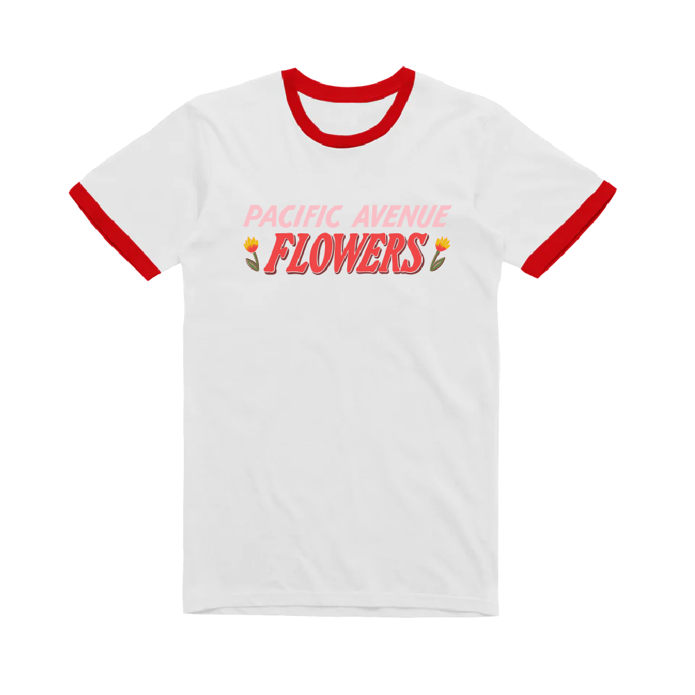 Pacific Avenue / Flowers Ringer T-Shirt