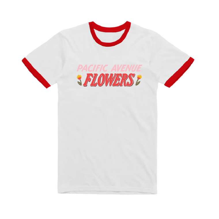Pacific Avenue / Flowers Ringer T-Shirt
