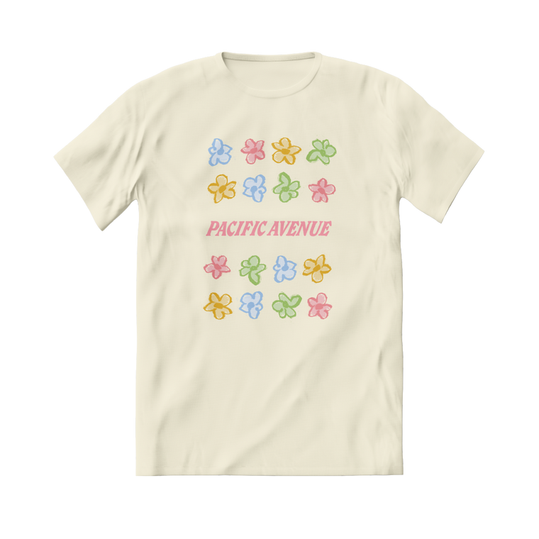 Pacific Avenue / Flowers Natural T-Shirt