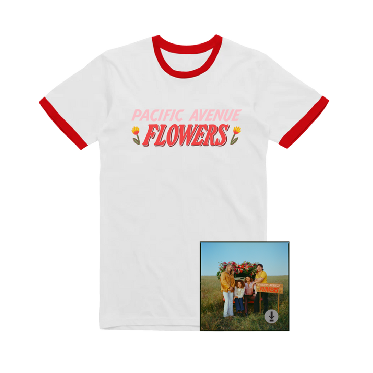 Pacific Avenue / Flowers Ringer T-Shirt & Digital Download