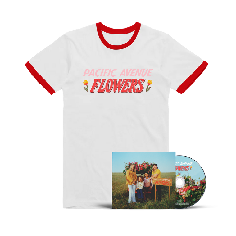 Pacific Avenue / Flowers CD & Ringer T-Shirt Bundle