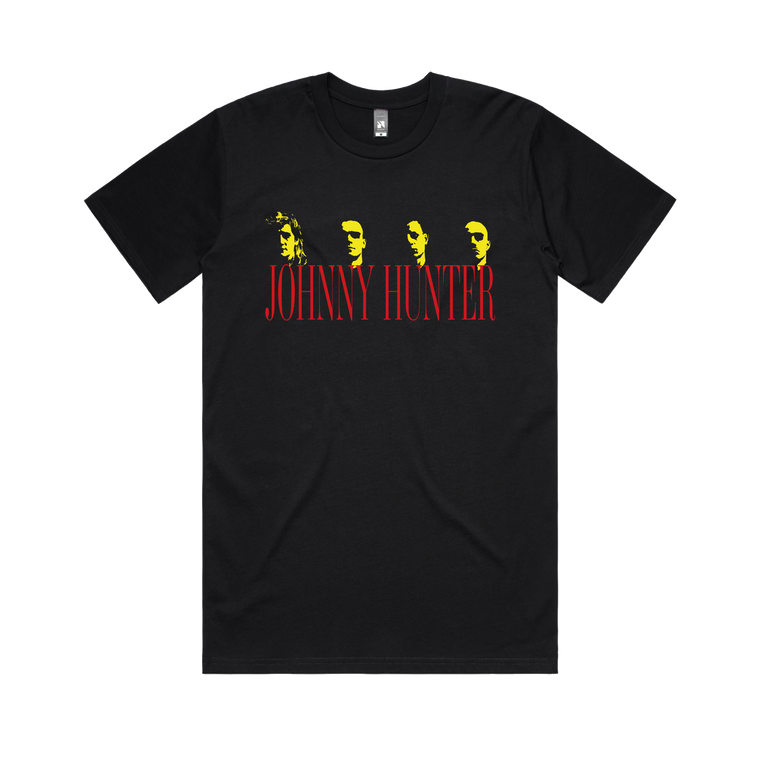 Johnny Hunter / Faces /  Black T-shirt