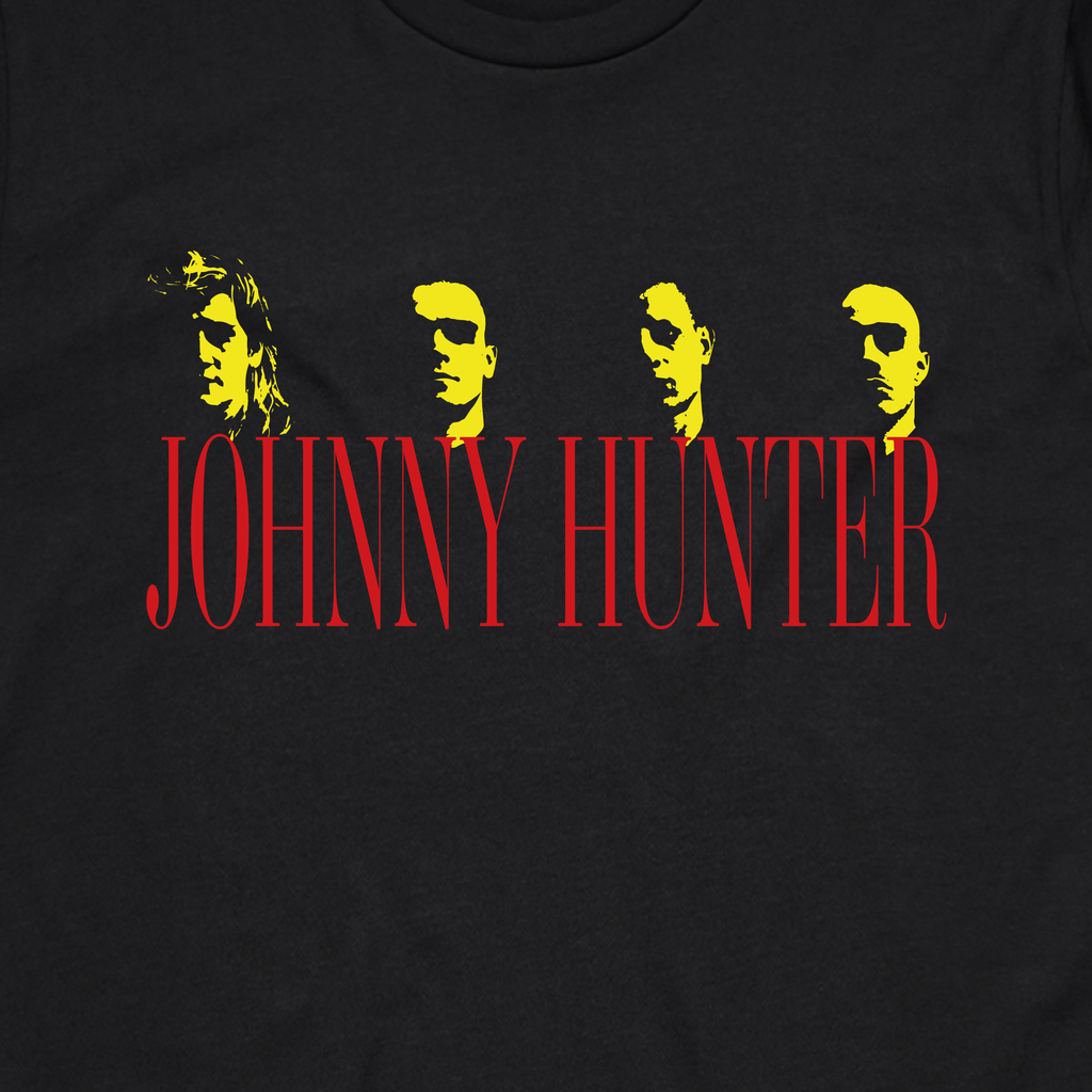 Johnny Hunter / Faces /  Black T-shirt