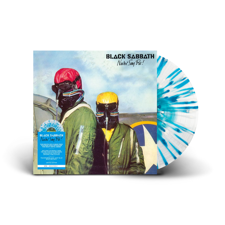 Black Sabbath / Never Say Die! LP Transparent & Light Blue Splatter Vinyl RSD 2023