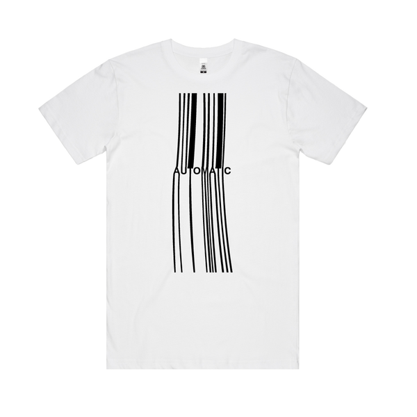 Automatic / Barcode White T-Shirt – sound-merch.com.au