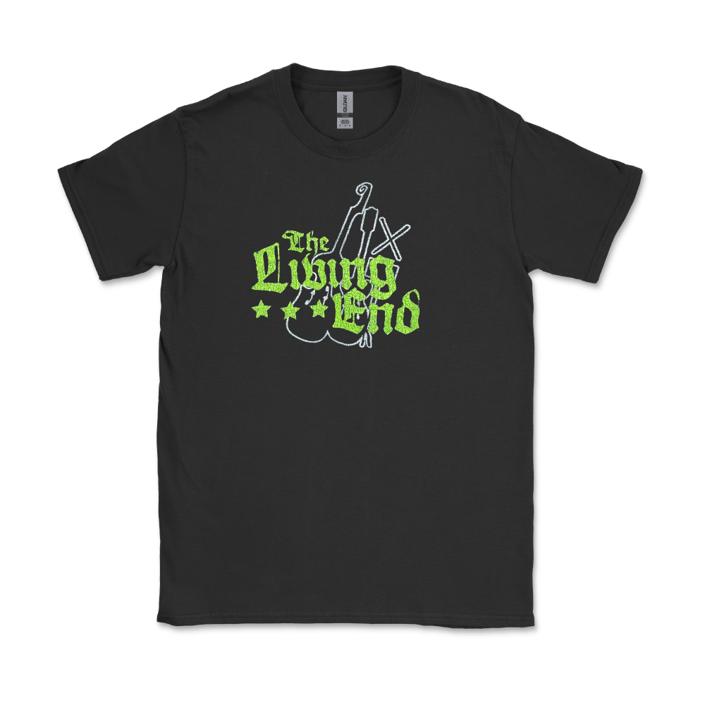The Living End / Green Logo Black T-Shirt