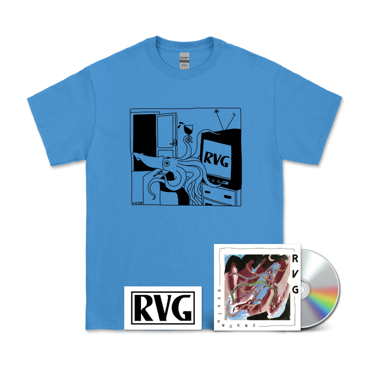 RVG / 'Brain Worms' CD & Blue T-Shirt Bundle