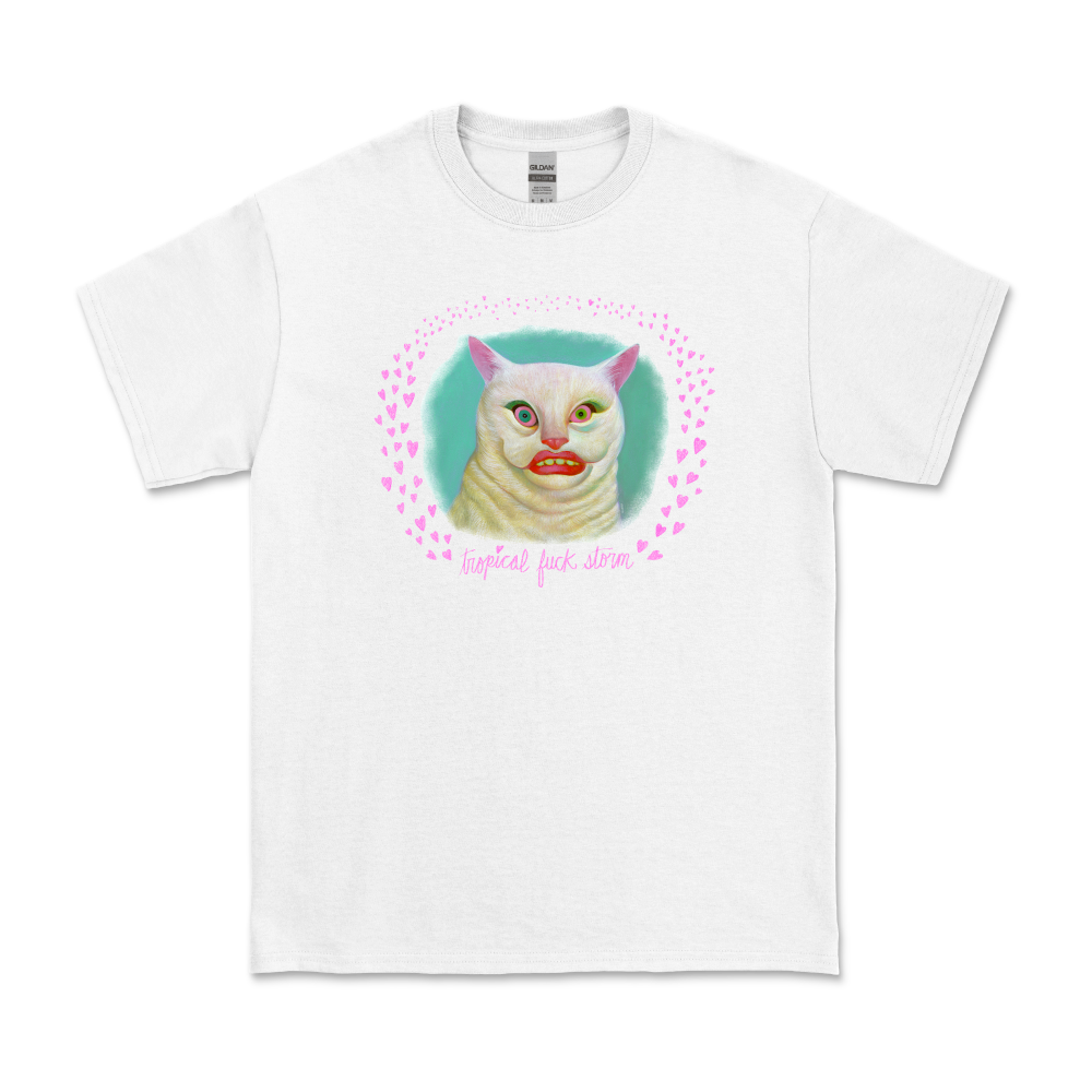 Tropical Fuck Storm / Cat Lips White T-Shirt
