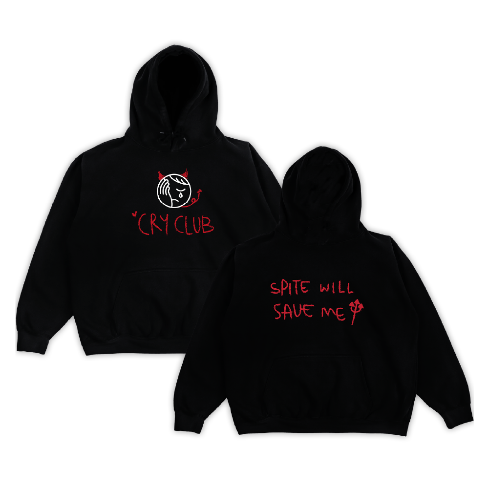 Cry Club / Black 'Logo' Hoodie & 'Spite Will Save Me' Digital Download Bundle