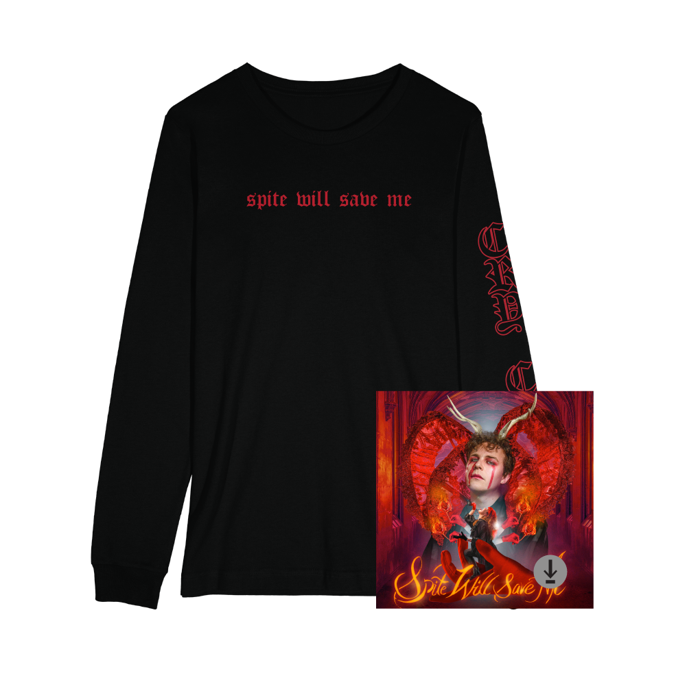Cry Club / Black 'Metal' Long Sleeve Shirt & 'Spite Will Save Me' Digital Download Bundle