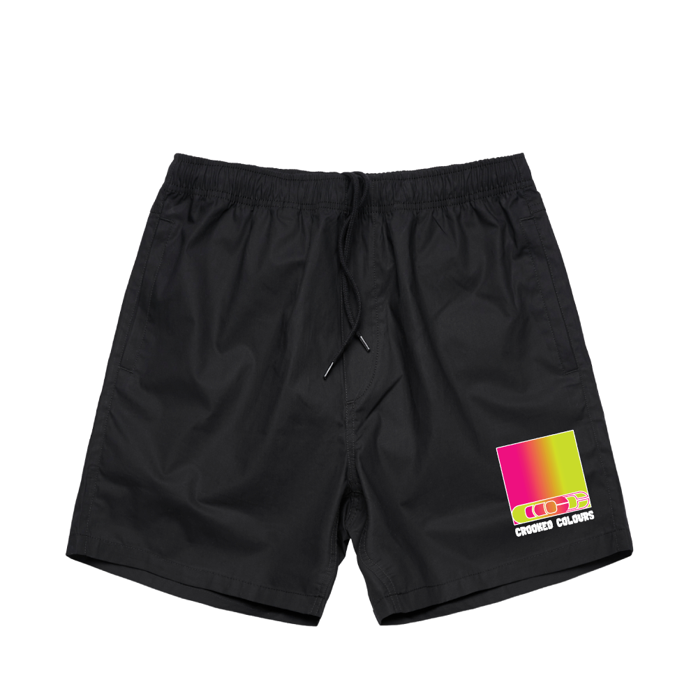 Crooked Colours / Surf Black Beach Shorts