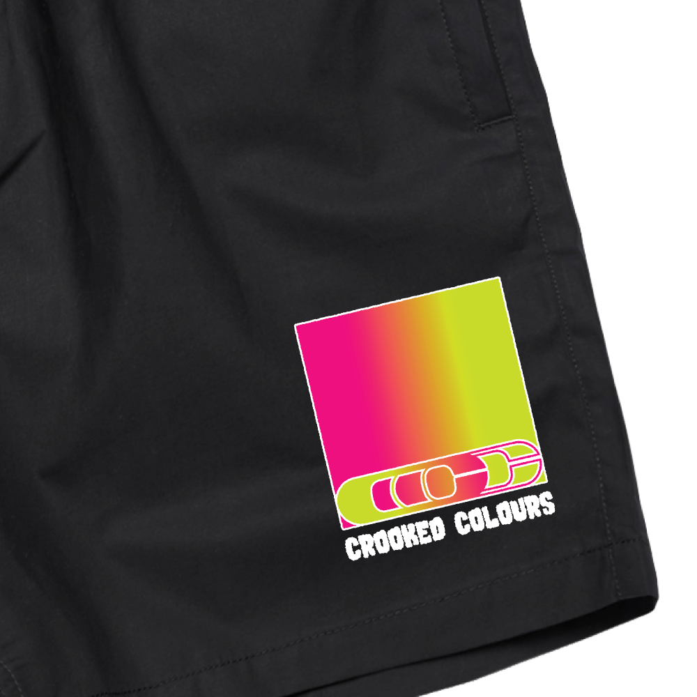 Crooked Colours / Surf Black Beach Shorts