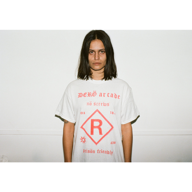 Dero Arcade 'Prison Friendly' / White & Red T-shirt