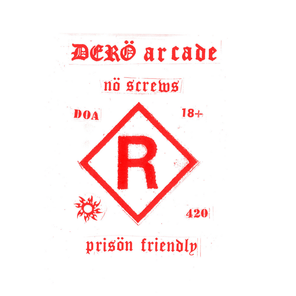 Dero Arcade 'Prison Friendly' / White & Red T-shirt